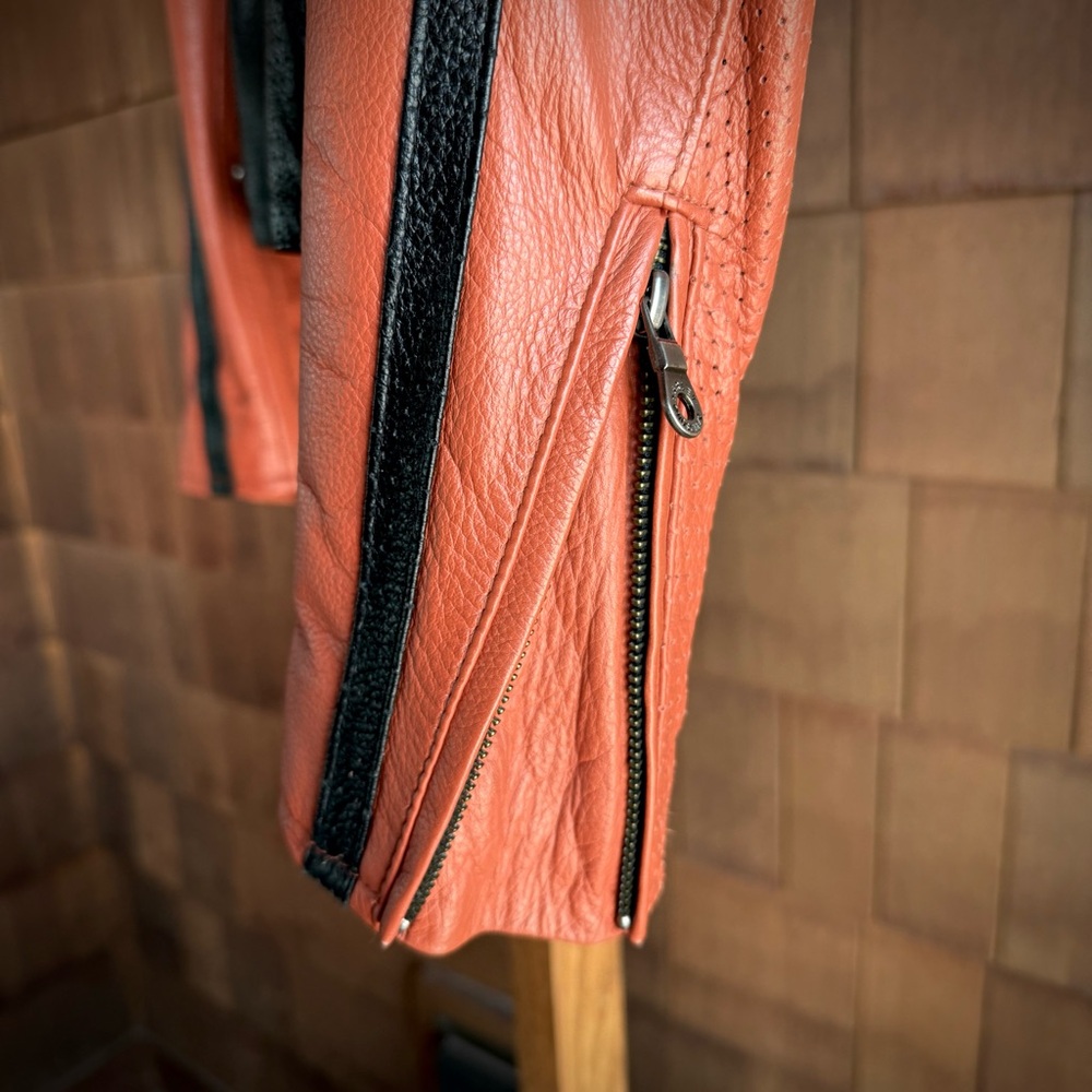 Ladies Harley-Davidson Black and Orange Legendary Jacket - Picture 7 of 9
